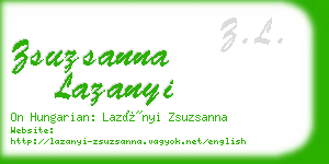 zsuzsanna lazanyi business card